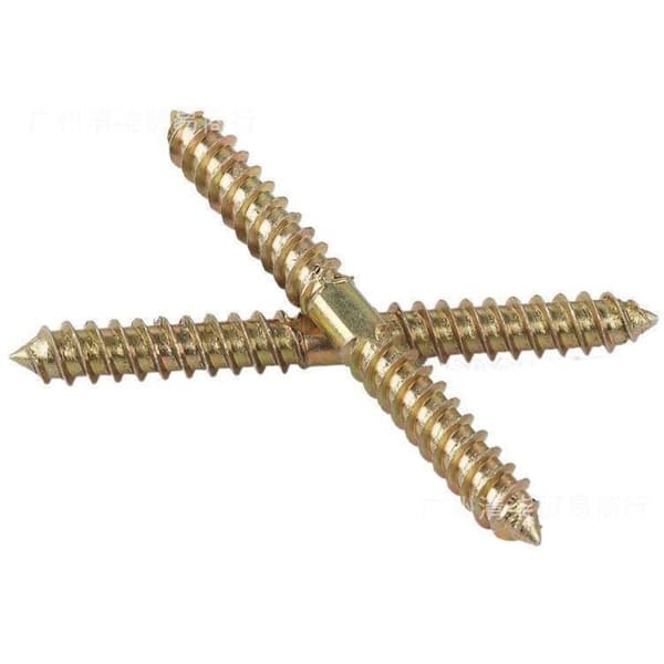 10 møbelbolter/dybler - M8 x 80 mm dobbelthode - Tre til tre [HK]