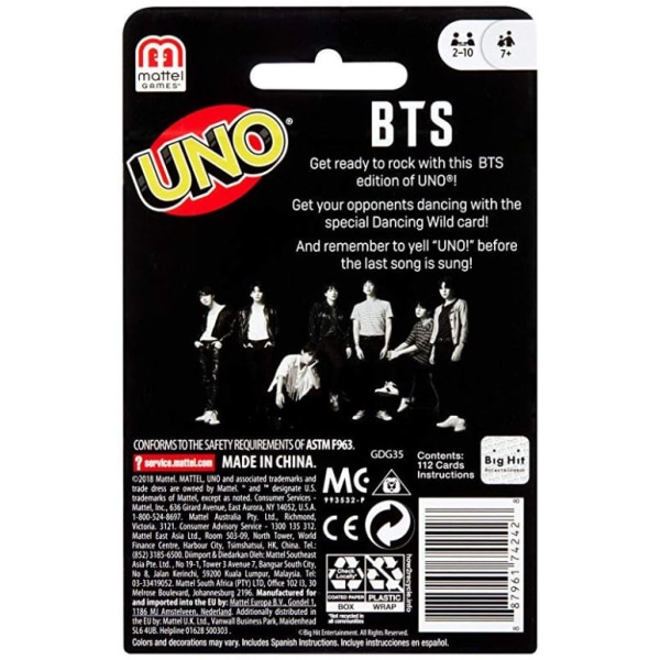 Mattel Families UNO BTS kortspel[HK]