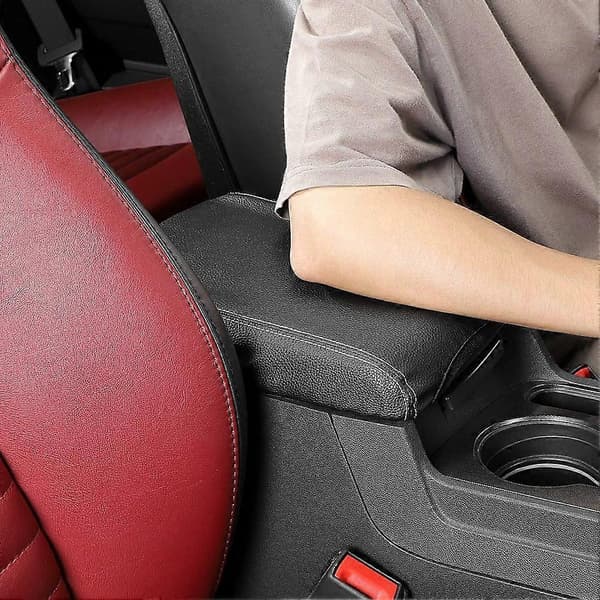 Midtkonsolldeksel Armlensdekselpute for Dodge Challenger 2009-2014 Midtkonsoll Armlenslokk Interiørtilbehør[HK] Black