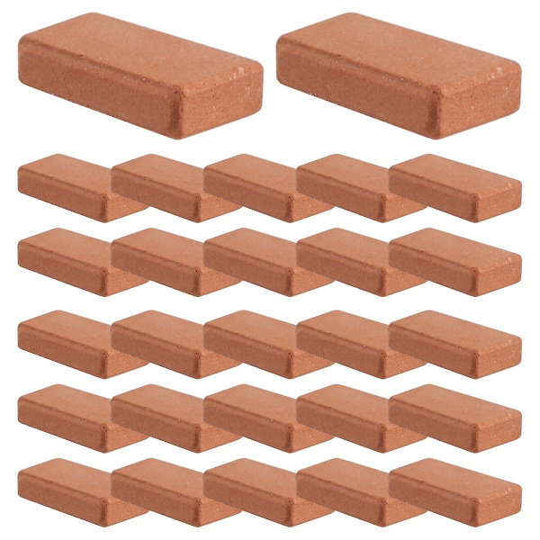 200 Stykker Mini Mursten Til Landskabspleje Miniature Mursten Murvæg Små Mursten Til Havedele, 1/[HK] Brick red