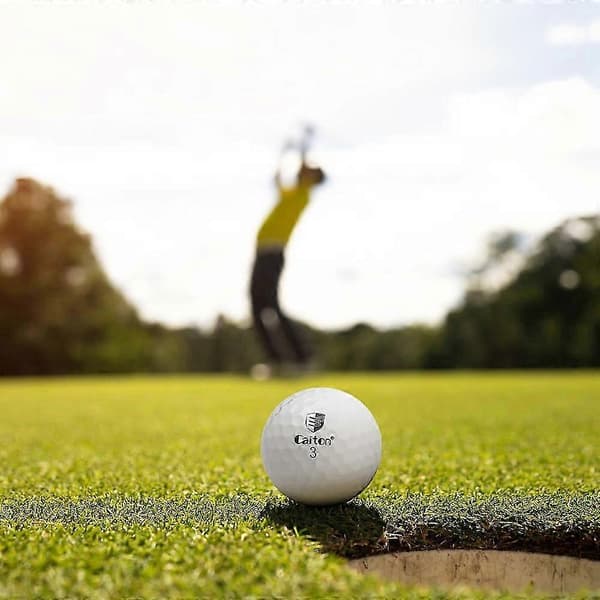 6 stk. sorte og hvide golføvelsesbolde, høj elastisk dobbeltlags golftræningsudstyr [HK]