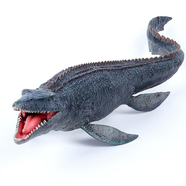 Stor Mosasaurus Legetøj, Realistisk Dybhavsmonster Plastdyr Model[HK] Gray 38*11*6.8cm