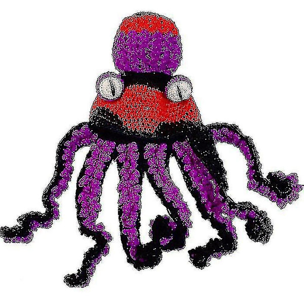 Uusi 2023 Halloween-hattu, Octopus-hattu, hauska päällystakki, käsin neulottu mustekala-muoto [HK] black