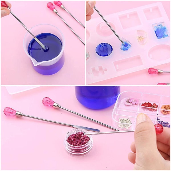 11 stykker pincet smykkefremstillingssæt omrøring nål ske værktøj til gør-det-selv-håndværk