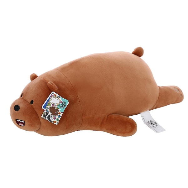 We Bare Bears Plys Legetøj Grizzly Panda Ice Bear 11 Tommer 15 Tommer Prone-r[HK] 28 Cm Brown