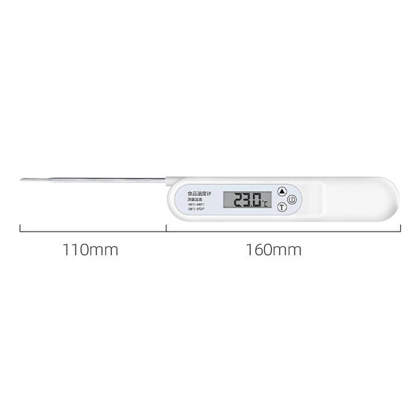 Mattermometer av sondetype Høy nøyaktighet sammenleggbar babybadetermometer Babymelktemperaturkjøkken([HK])