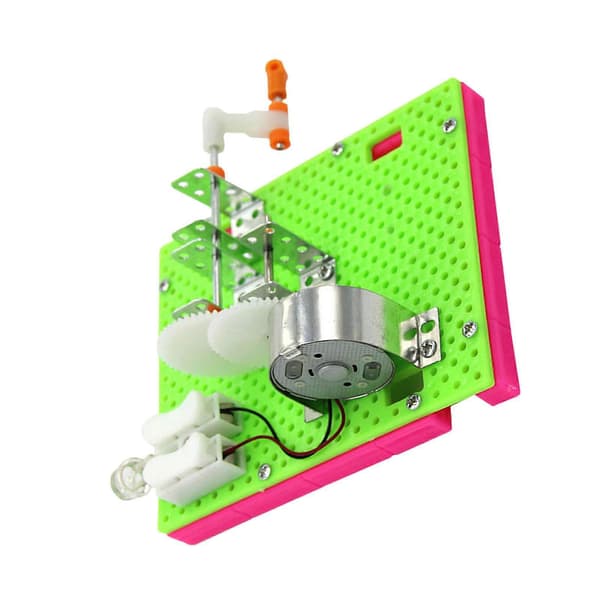 Generator Legetøjsmodel DIY Håndsving Videnskabeligt Eksperiment Legetøj til Børn 2 Sæt[HK]