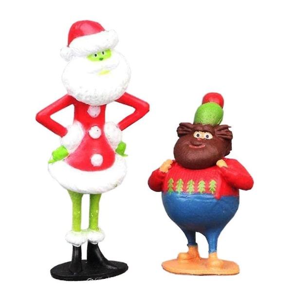 12 stk. Jule Grinch Actionfigur Legetøj Jule Grøn Monster Dukke Model Børn Gave[HK]