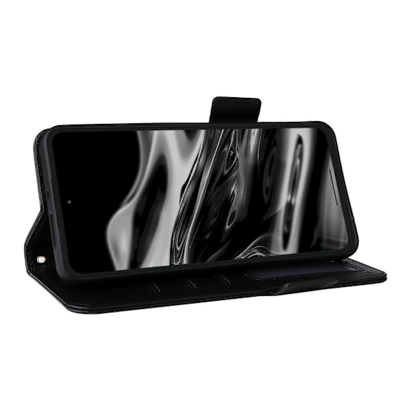 For XREAL Beam Pro Etui Litchi Tekstur PU Læder Wallet Flip Telefon Cover[HK] Black