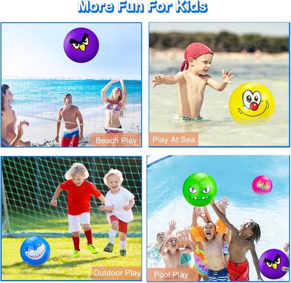 Uppblåsbara strandbollar för barn 5-pack, små, sensoriska leksaker, utomhuslek [HK]