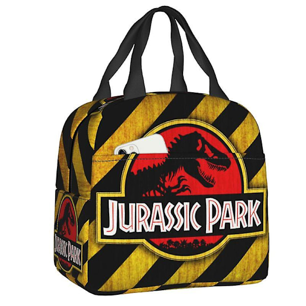 Jurassic Park Lunsjboks for Kvinner Dinosaur World Termisk Kjøleboks Mat Isolerte Lunsjposer Barn Skolebarn Piknik Bæreposer[HK] 14 22x20x13cm