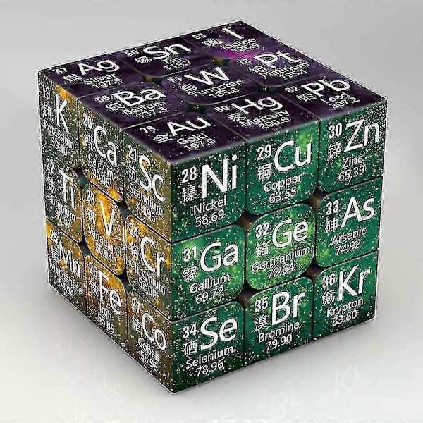 \"3x3x3 Magisk Puslespillkube Matte Kjemi Elementkube Barnegaver Pedagogiske Leker Tw\"[HK] Chemistry