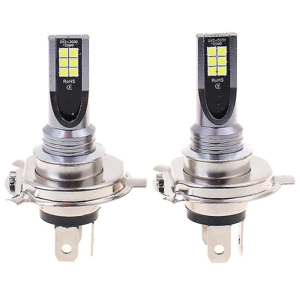 HK 2x H4 200w 12000lm LED-bildelys med ballpærer