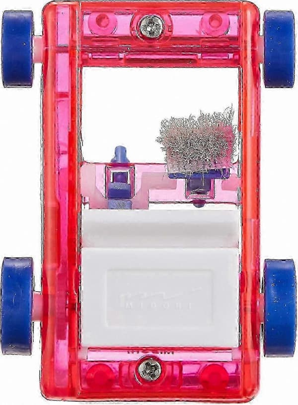 Blå Transparent Mini Skrivebordsrenser med Støvsugningsfunktion[HK] Pink Transparent