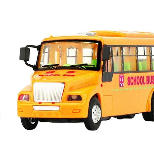 Skolbussleksak decelerationssimulering för present jul småbarn vuxna [HK] B