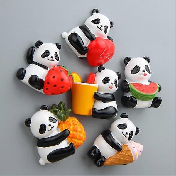 Panda Magnetisk Kylskåpsmagnet Söt Panda Kylskåpsmagnet Lättanvänd Magnetdekal Hög Kvalitet[HK] B