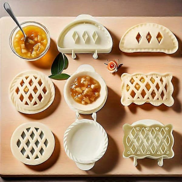 1 stk. Klassisk Mini Håndtærteform, Æbletærteform, Bageform[HK] 1Pc Circle white