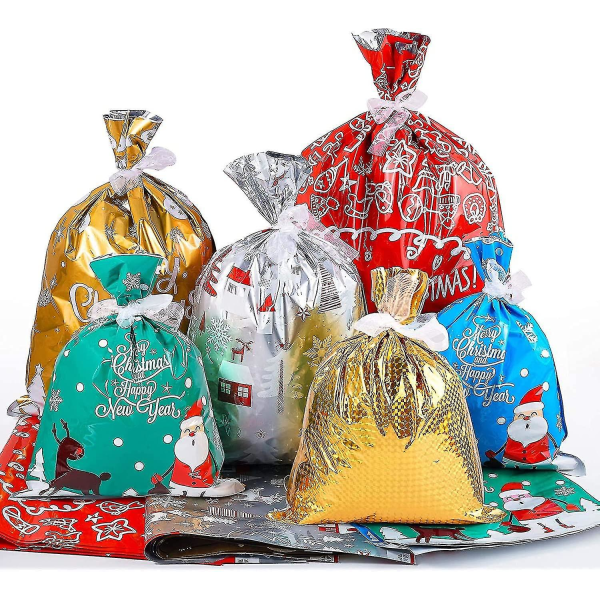 Julpåsar till present julklappspåsar julklappspåsar 30 st Folie julpåsar Diverse storlekar
