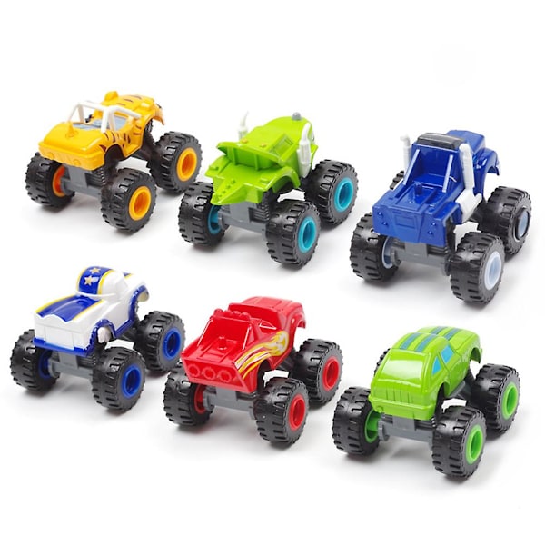 1 st Diecast Blaze Monster Machines Friktionsracer Bilfordon Leksak Barn Present[HK] White
