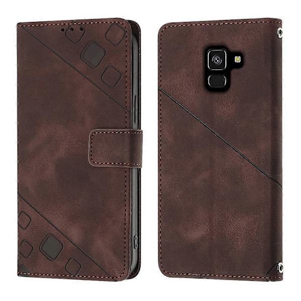 Læder Etui Til Samsung Galaxy A8+ 2018[HK] Brown