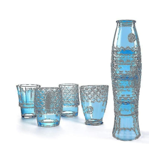 Koi Stack Ass Set Fiskformad Gobelet Cup Cocktail Ölglas Stapelbara Dricksglas Set Glasvaror[HK]