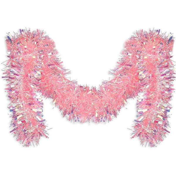 Heytea Pink Glitter Guirlande til Juletræspynt Bryllup Fødselsdagsfestartikler 5,2 meter [HK]