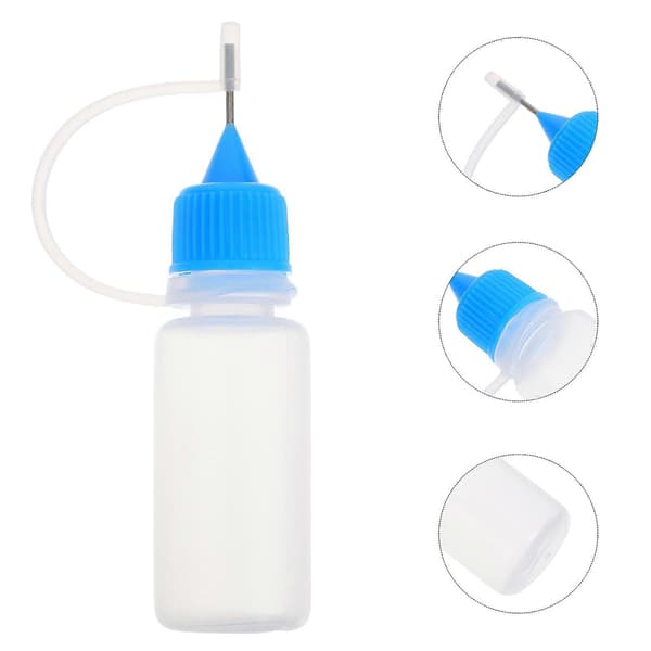 Blå Plastflaska för Exakt Vätska 10st Klämflaskor[HK]