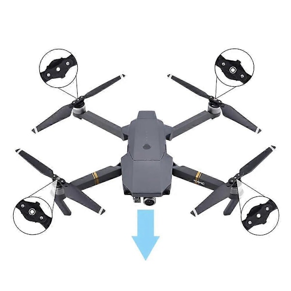 8 stk. propeller for DJI Mavic Pro drone, hurtigutløser, sammenleggbare blader 8330, reservedeler, erstatningstilbehør, vinge-vifter CW CCW fjernkontroll [HK] Gold
