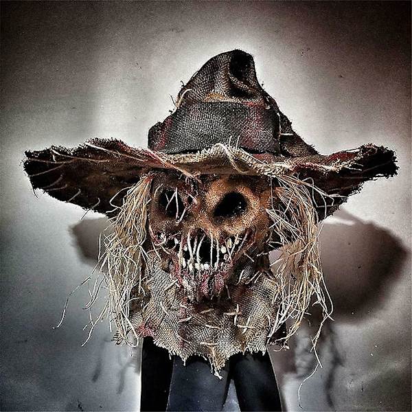 Halloween Pelottava Kasvomaski Pelottava Pelätin Päällinen Halloween Fantasiapukeutumisen Cosplay-Puku Tarvikkeet [HK]