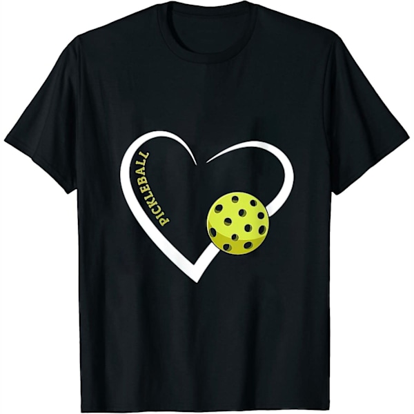 Naisten Love Pickleball - Söpö pickleball-ottelu lahja miehelle naisille V-kaula-aukko T-paita Musta XLhfuihi302[HK] XL