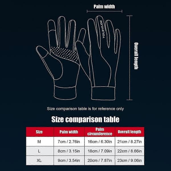 Vinterhandsker Termiske Tykke Snehandsker Termiske Skihandsker Touchscreen Vinterhandsker Touchscreen Anti-slip Finger Åbne Handsker[HK] Black
