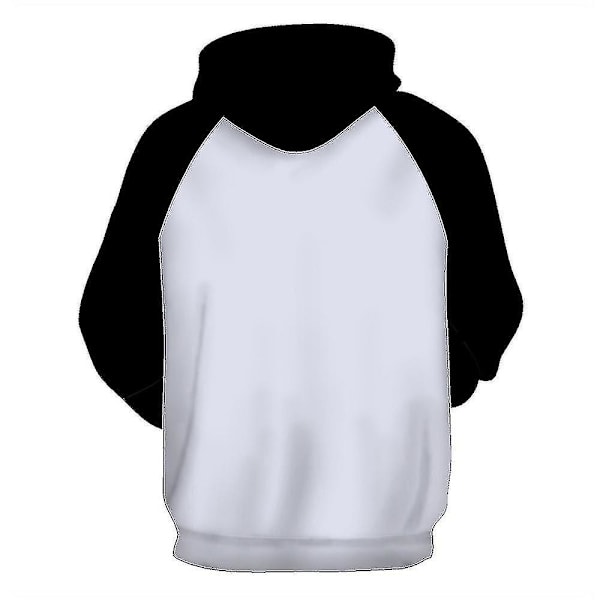 Mens Rainbow Friends Print Hoodies Långärmad Huvtröja Pullover Toppar[HK] Black and White L