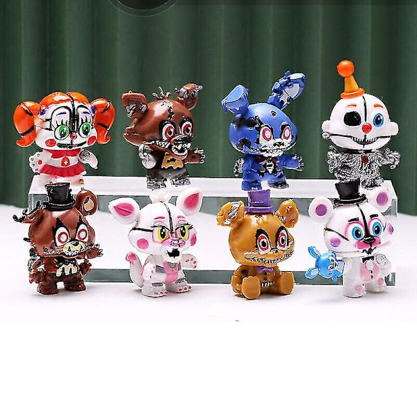 8 stk. Five Nights At Freddy's Fnaf Action Mini Figur Legetøj Figur[HK]
