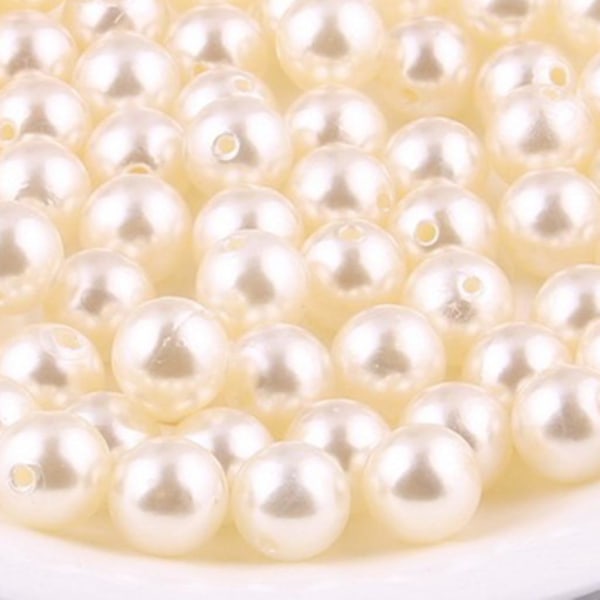 Hvid perle til kunsthåndværk Løse perler til halskæde smykkefremstillingsprojekter