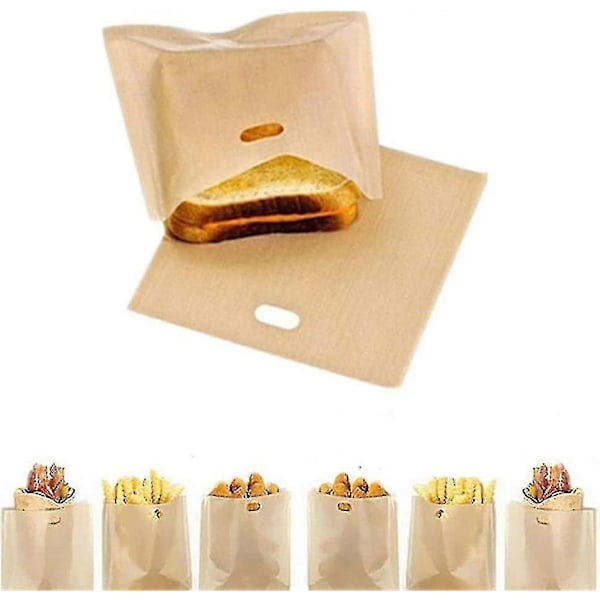 10 stk. Genanvendelige Non-stick Sandwich Toaster Poser Vaskbare Varmebestandige Sandwich Pose Lommer[HK]