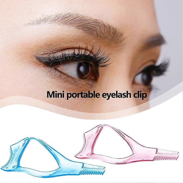 3-i-1 Mascara Shield Guide Guard Vippebøyer Øyenvippe Krøllekam Sminkeverktøy[HK] Blue 3pc