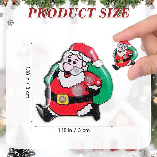 Julbrosch Tomte-märke med LED-ljus för barn 25 st [HK]