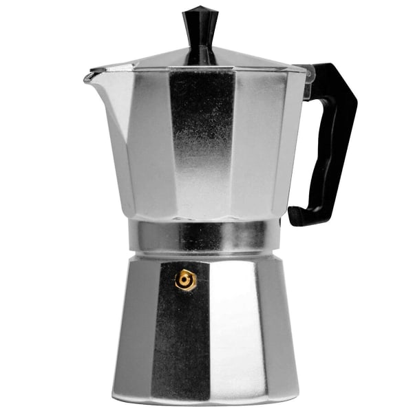 Italiensk Moka-kanna i aluminium Europeisk kaffeutrustning Octagon Moka-kaffekanna 1 kopp (50 ml)([HK])
