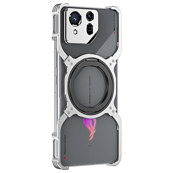 Asus ROG Phone 8 5G/8 Pro 5G Puskurikotelo Kehyksetön Magneettinen Jalusta Metallinen Puhelinkuori [HK] Style A Multicolor