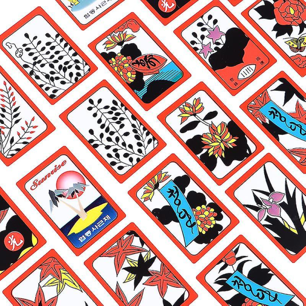 Mahjong Gostop Go Stop Hanafuda Kort Populärt Koreanskt Japanskt Brädspel[HK] Multicolor 1 Pair