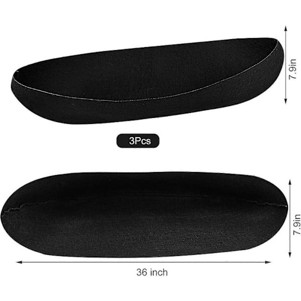 3 st Filt Tråg Planteringslådor Tyg Fönsterlåda Insatser Ersättning Svart Non-Woven Hängande Växtinsats[HK] 36in