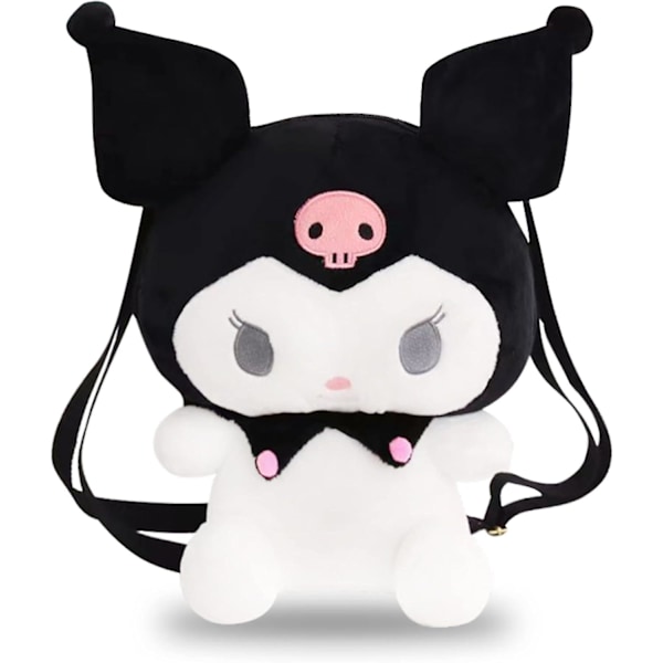 The Perfect Christmas Gift  Anime Cartoon Kuromi Cute Plush Doll Backpack Kawaii Lolita Jk Girls Bag Birthday Gifts Black