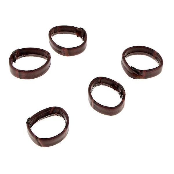 5 st 20/22/24mm PU Läder Armbandsrem Ändhållare Ögla Ringhållare - 20mm Svart[HK] 20mm Dark Brown