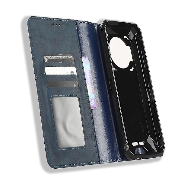Oukitel WP19 Retro -kuvioinen magneettinen suojakotelo mosaiikkilompakolla ja jalustalla [HK] Style D Oukitel WP19 Blue