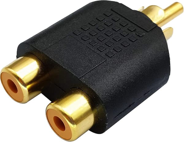 Audio Video RCA Y-splitteradapter 1 til 2 porter