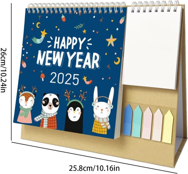 Kalender 2025, Skrivebordskalender, Stående Kalenderarrangement Dekorasjon 12 Måneder, Årsplanlegger Kalender, Solid Kalendermåned Visning[HK] starry model