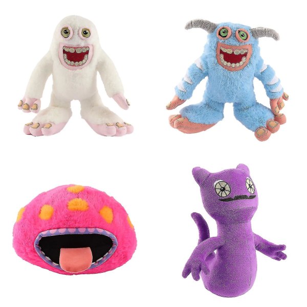 My Singing Monsters Plysj Leke Wubbox Maw Ghazt Sjeldne Mammott Dukker Skumle Konsert Leke [HK] Red