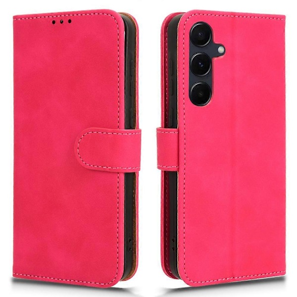 Samsung Galaxy A35 5G Nahkakotelo Käännettävä Puhelinkotelo Lompakolla ja Jalustalla [HK] Rose