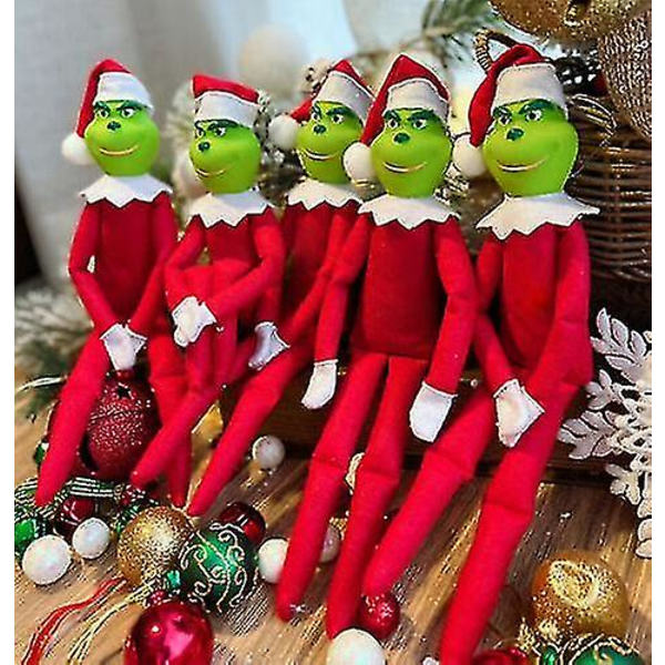 30 cm julgrinch-elfdocka Snoop On The Stoop julgrinch-festdekorationer [HK] Red