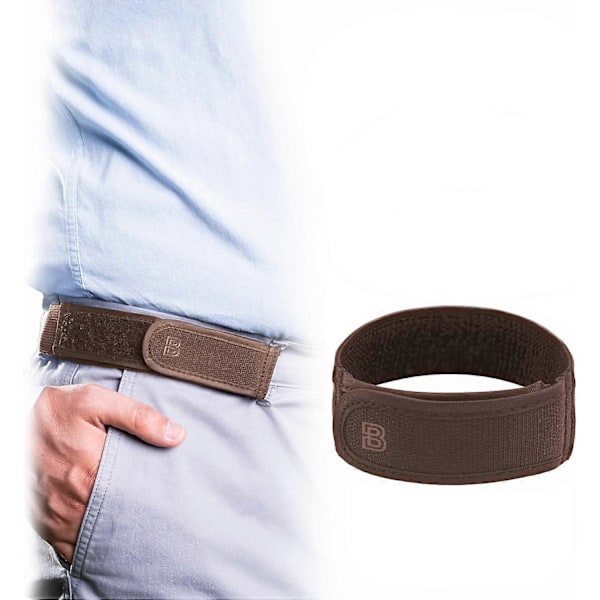BeltBro Titan Elastisk Bælte Uden Spænde Til Mænd - Passer Til 1,5 Tommer Bæltestropper Komfort[HK] Dark brown L